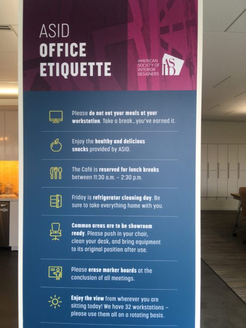 Workplace ettiquette supports health and wellness through policy.